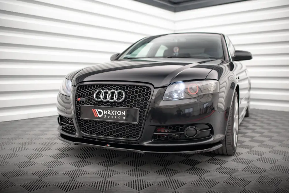 Maxton Design spoiler pod přední nárazník pro Audi A4 B7, černý lesklý plast ABS, S-Line Vysoce Kvalitní