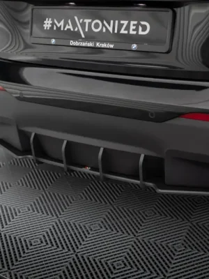 Časově Omezené Maxton Design "Street Pro" difuzor zadního nárazníku pro BMW řada 2 G42 Standard, plast ABS bez povrchové úpravy, s červenou linkou