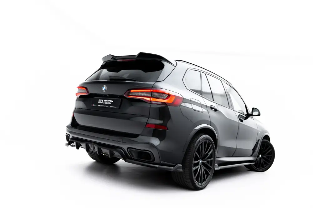 Vrácení Zdarma Maxton Design středový spoiler pod zadní nárazník s žebrováním pro BMW X5 G05, černý lesklý plast ABS, M-pack