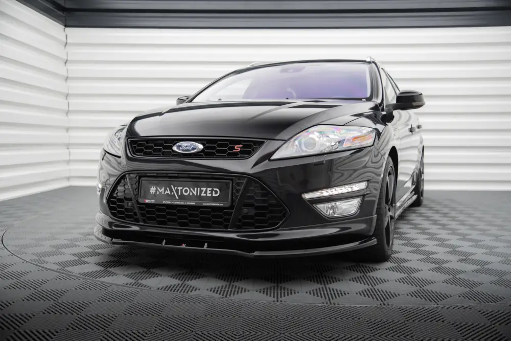 Vrácení Zdarma Maxton Design spoiler pod přední nárazník pro Ford Mondeo ST-Line Mk4 Facelift, černý lesklý plast ABS, Combi