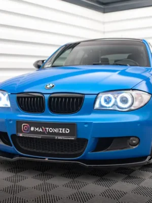 Akční Nabídka Maxton Design spoiler pod přední nárazník pro BMW řada 1 E87 Facelift, černý lesklý plast ABS, M-Pack