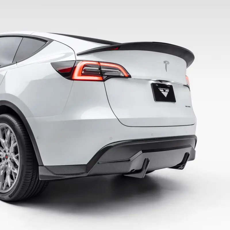 Autentický Vorsteiner Aero difuzor zadního nárazníku pro Tesla Model Y, r.v. 2020-, lesklý karbon