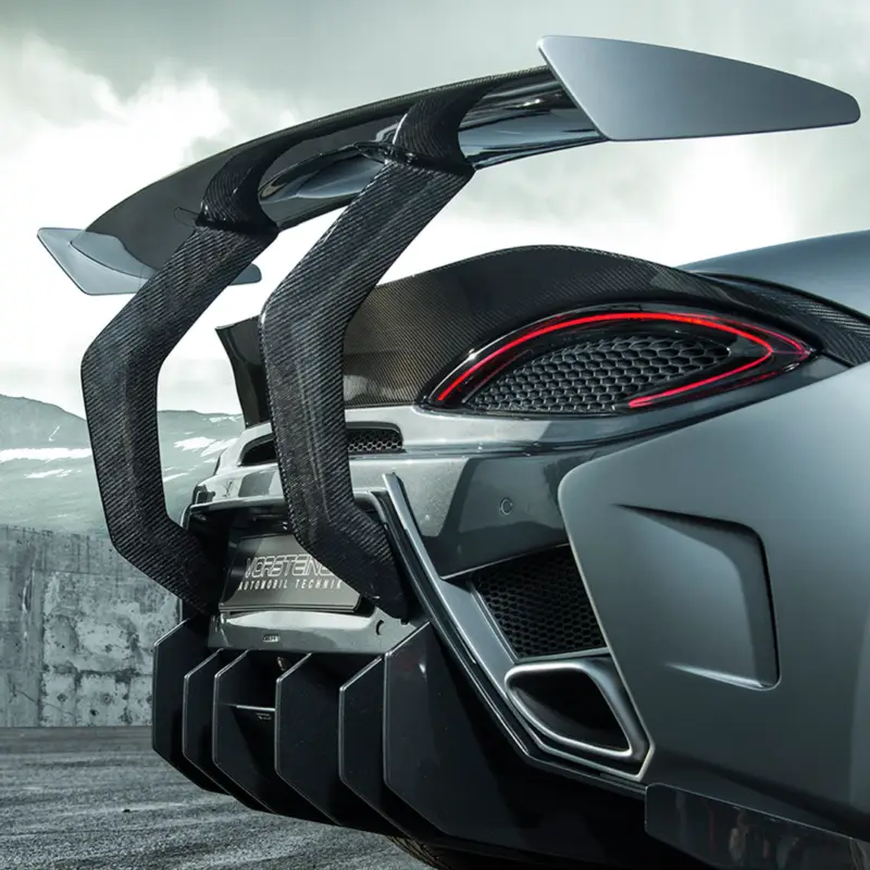 Vorsteiner 570-VX Aero zadní křídlo pro Mclaren 570s, r.v. 2015-2021, Carbon Fiber Uprights, PP 2x2 Glossy Speciální Cena
