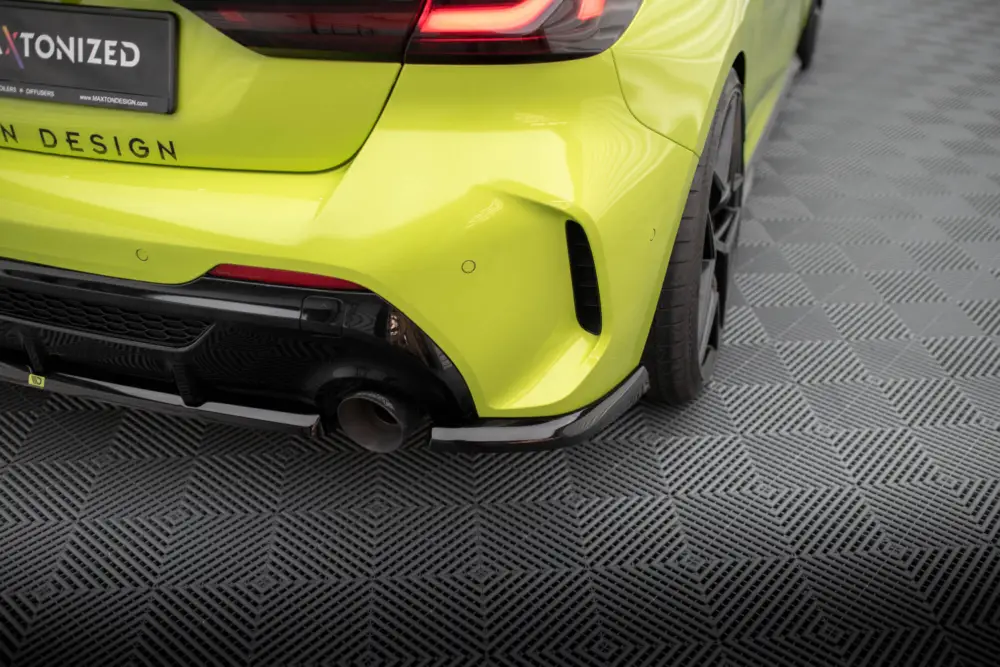 Maxton Design boční difuzory pod zadní nárazník ver. 11 pro BMW řada 1 F40, černý lesklý plast ABS, M-Pack / M135i Přímo Od Výrobce