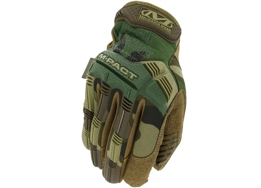 Rukavice Mechanix M-Pact Woodland Camo, velikost XXL Omezená Nabídka