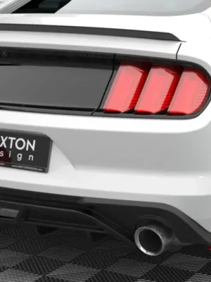Autentický Maxton Design boční difuzory pod zadní nárazník ver.2 pro Ford Mustang Mk 6 Facelift, červený lesklý plast ABS