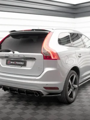 Expresní Doručení Maxton Design "Street Pro" difuzor zadního nárazníku pro Volvo XC60 Mk1 Facelift R-Design, plast ABS bez povrchové úpravy