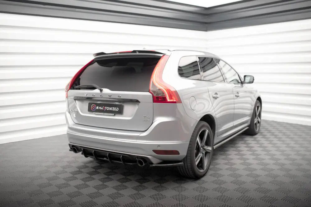 Expresní Doručení Maxton Design "Street Pro" difuzor zadního nárazníku pro Volvo XC60 Mk1 Facelift R-Design, plast ABS bez povrchové úpravy