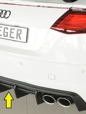 Rieger vložka zadního nárazníku pro Audi TTS 8J-FV, 8S roadster, plast ABS bez povrchové úpravy Originální