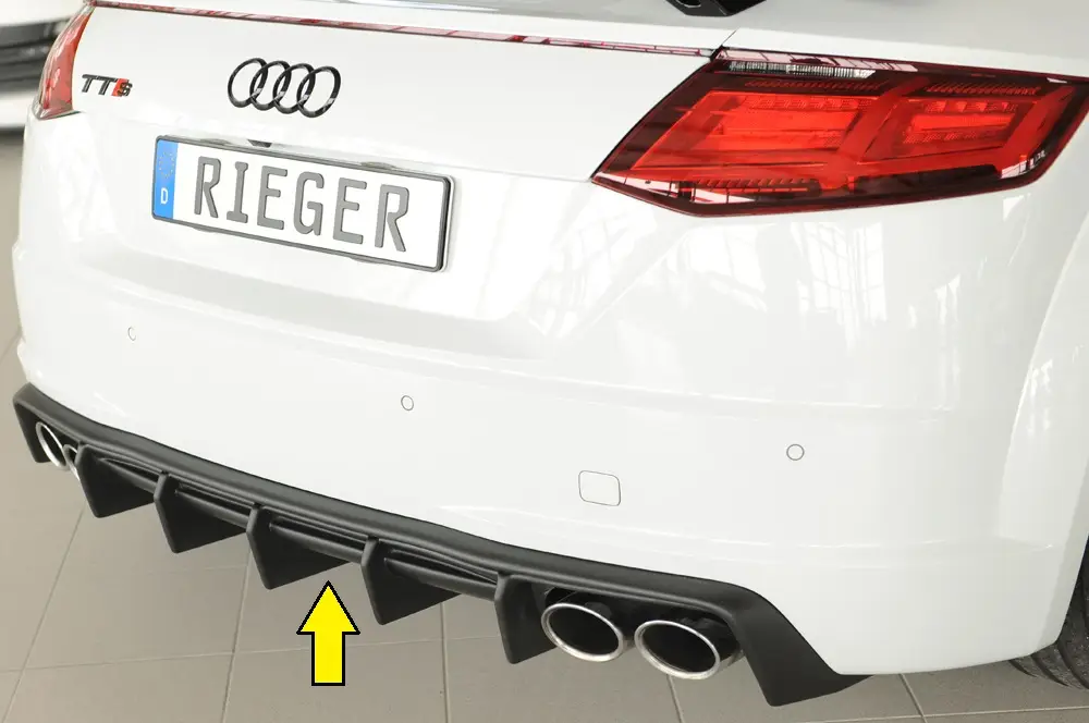 Rieger vložka zadního nárazníku pro Audi TTS 8J-FV, 8S roadster, plast ABS bez povrchové úpravy Originální