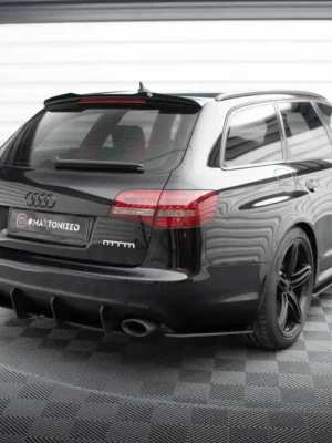 Akční Cena Maxton Design "Street Pro" boční difuzory pod zadní nárazník pro Audi RS6 C6, plast ABS bez povrchové úpravy, s červenou linkou