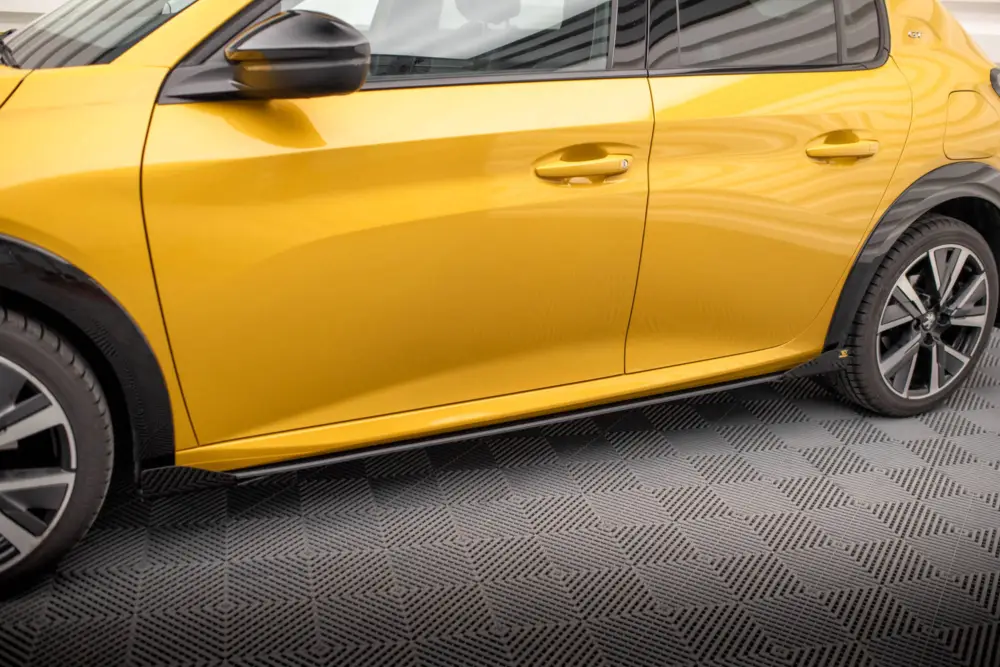 Maxton Design "Street Pro" difuzory pod boční prahy s křidélky pro Peugeot 208 GT Mk2, plast ABS bez povrchové úpravy Must-Have