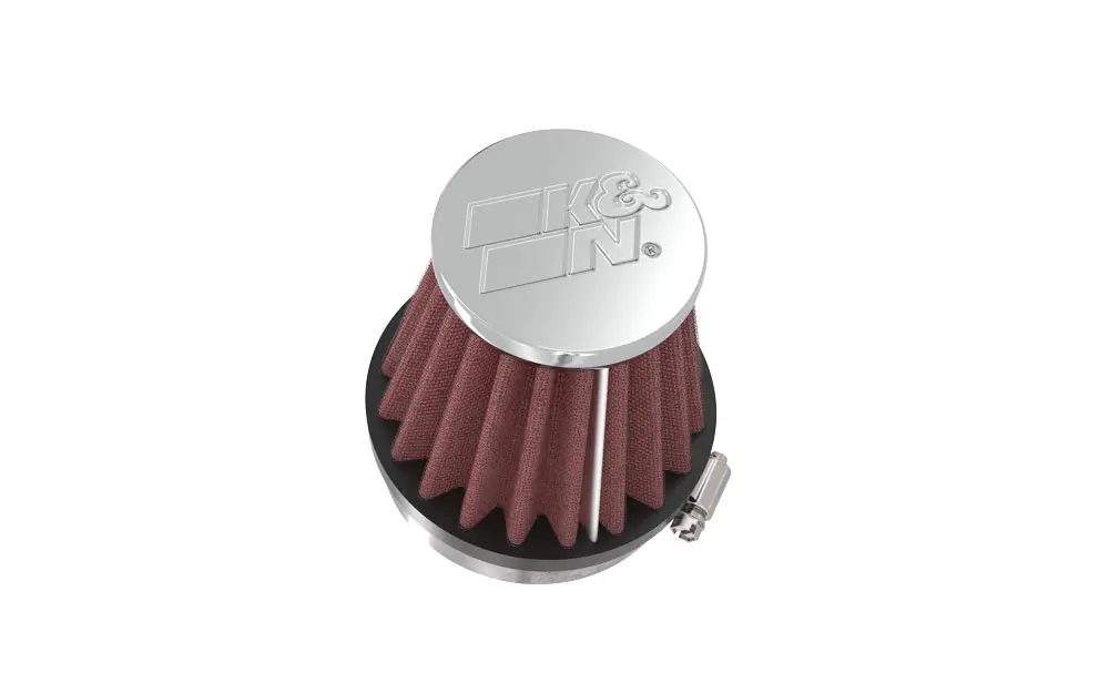 K&N univerzální kulatý zkosený filtr se vstupem 54 mm a výškou 70 mm, kovový vrchlík Časově Omezené