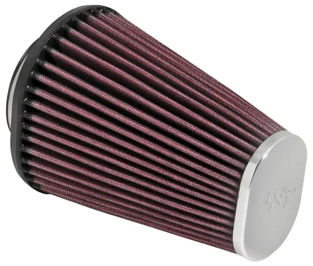 Koupit Online K&N univerzální oválný rovný filtr se vstupem 62 mm a výškou 152 mm, kovový vrchlík