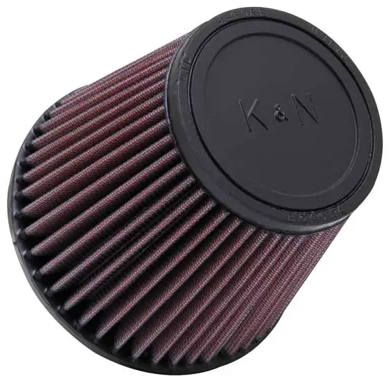 Rychlé Dodání K&N univerzální kulatý zkosený filtr se vstupem 76 mm a výškou 127 mm, gumový vrchlík, vnější průměr vrchlíku 102 mm