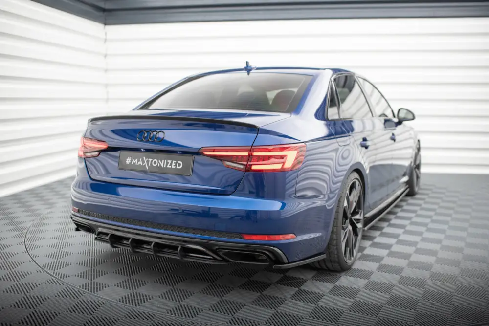 Odeslání Ihned Maxton Design "Street Pro" difuzor zadního nárazníku pro Audi A4 B9 Competition, plast ABS bez povrchové úpravy