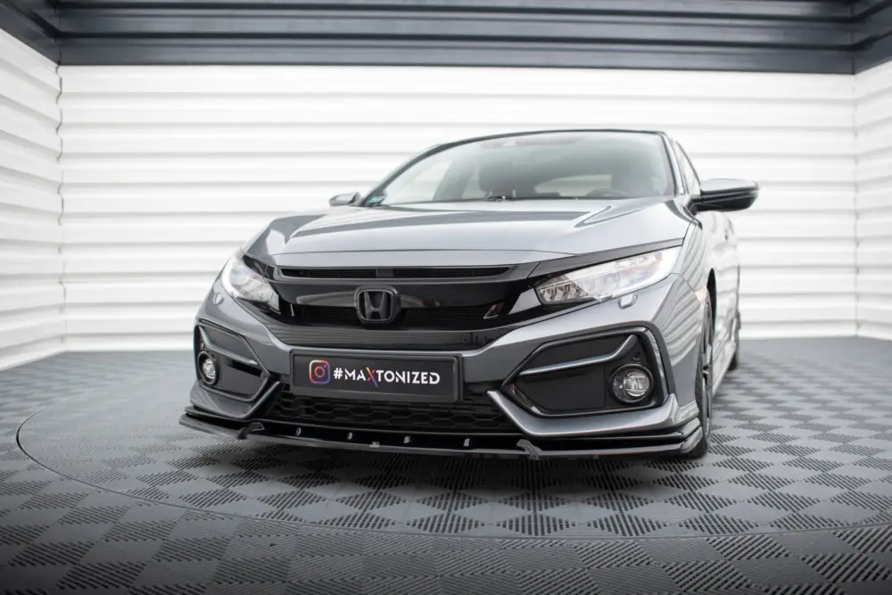 Ihned K Objednání Maxton Design spoiler pod přední nárazník pro Honda Civic Mk10 Sport, černý lesklý plast ABS