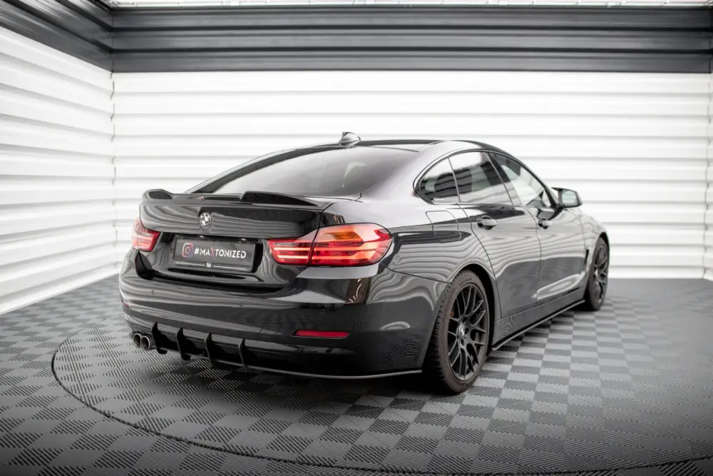Maxton Design "Street Pro" difuzor zadního nárazníku pro BMW řada 4 F36, plast ABS bez povrchové úpravy, s černou a červenou linkou Must-Have