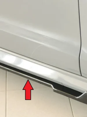 Levný Rieger spoiler pod boční práh (2 dílný) mont. strana pravá pro Audi A6 4G, C7 sedan, 11/10-08/14, plast ABS lakovaný do černé lesklé barvy