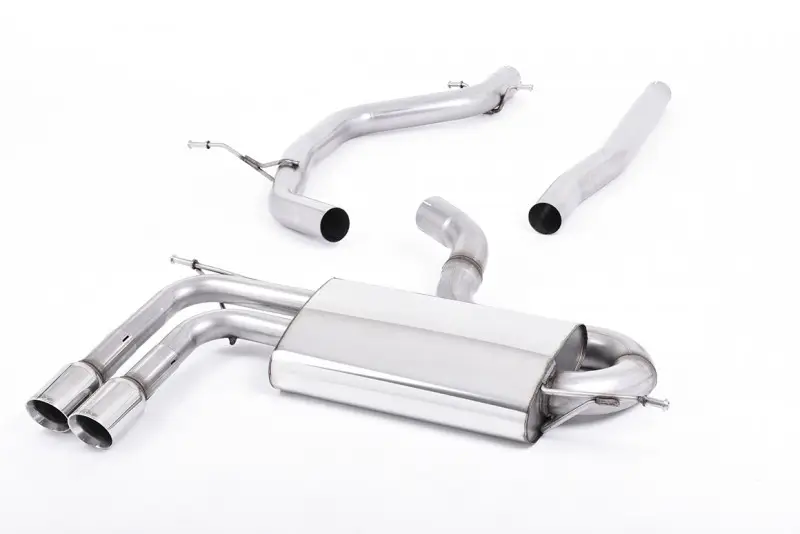 Milltek Sport homologovaný výfuk cat-back bez rezonátoru (hlasitější) pro Audi A3 2.0T FSI 2WD 5-dvéř. Sportback 2003-2012, GT-80 leštěné koncovky Akční Cena