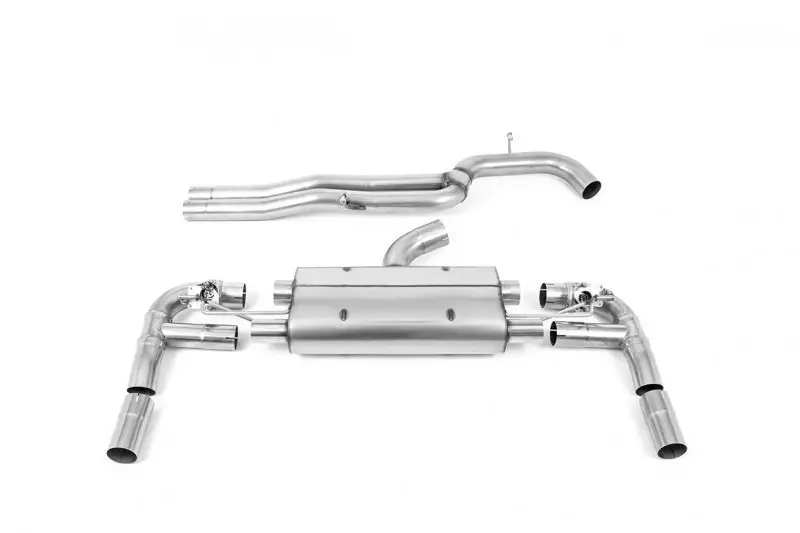 Milltek Sport výfukový systém cat-back 80mm bez rezonátoru pro Audi RS3 Sedan 400PS (8V MQB) - bez OPF/GPF 2017-2024, titanové koncovky Ihned K Objednání