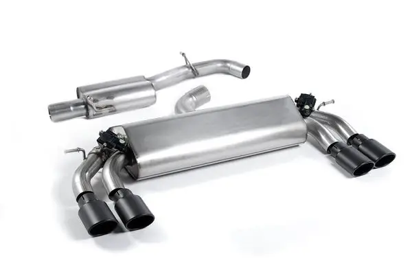 Kup Teď Milltek Sport homologovaný výfuk cat-back GPF Back s rezonátorem pro Audi S3 2.0 TFSI quattro Sedan/Cabrio 8V.2 (s GPF) 2019-2020, dvojité, kulaté, černé koncovky