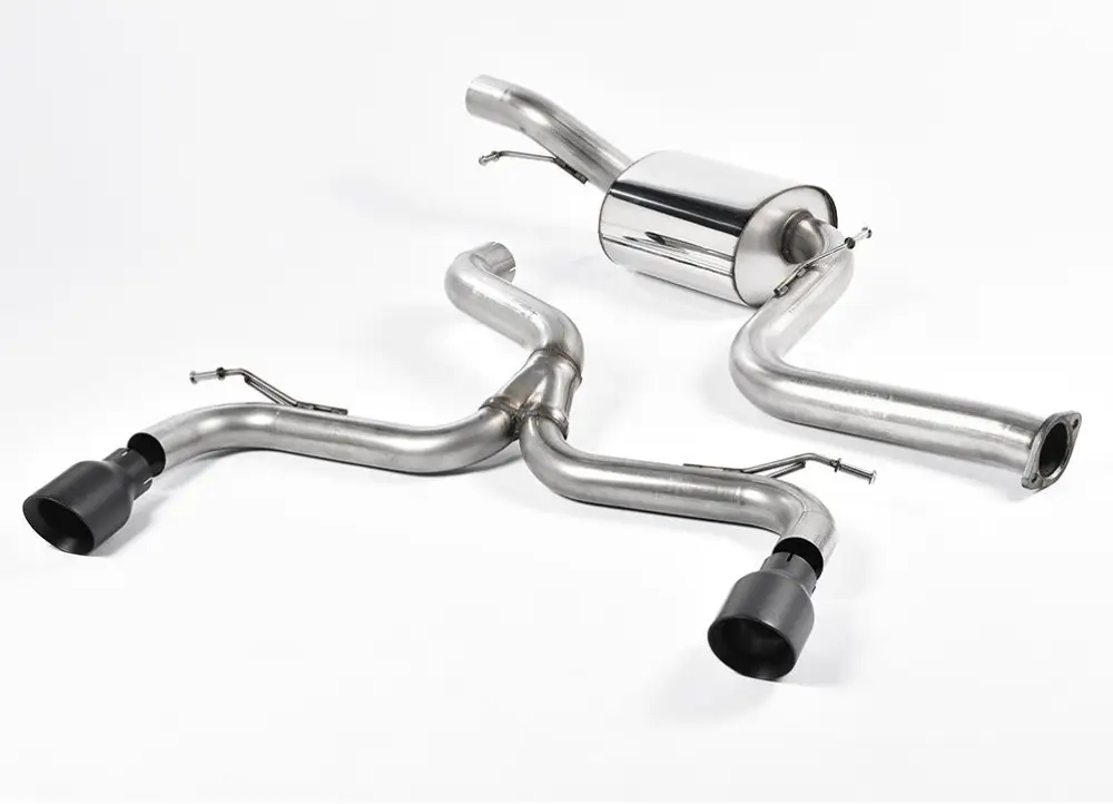 Sezónní Sleva Milltek Sport výfukový systém cat-back 3" Race System pro Ford Focus Mk2 ST 225 2005-2010, GT-100 černé koncovky