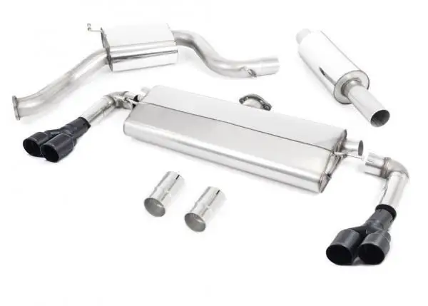 Milltek Sport homologovaný výfuk cat-back s rezonátorem pro Seat Leon Cupra 300 2.0 TSI (bez OPF/GPF) 2018-2019, GT-80 dvojité černé koncovky Omezená Nabídka