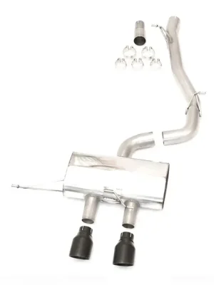 Novinka Milltek Sport výfukový systém cat-back Golf R-style 3" Race systém s černými koncovkami pro Volkswagen Golf Mk6 GTi 2.0 TSI 210PS 2009-2013