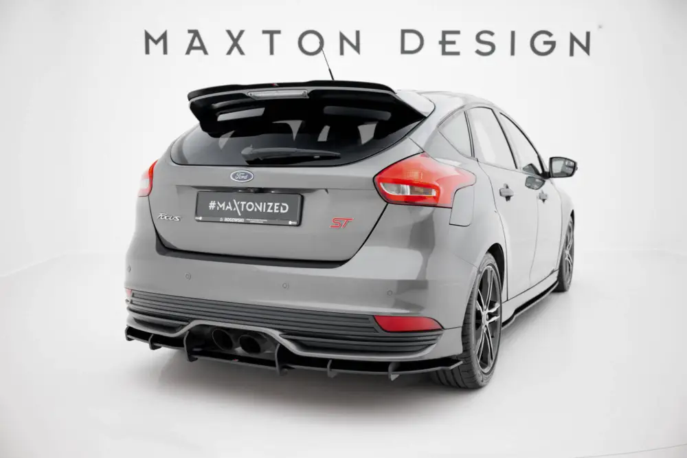 Maxton Design "Street Pro" difuzor zadního nárazníku pro Ford Focus ST Mk3 Facelift, plast ABS bez povrchové úpravy Originální