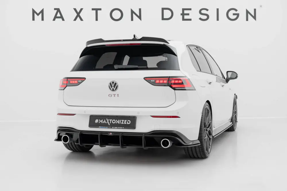 Maxton Design "Street Pro" difuzor zadního nárazníku v.4 pro Volkswagen Golf GTI Mk8, Mk8 Facelift, plast ABS bez povrchové úpravy Sleva
