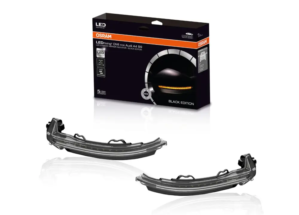 OSRAM sada dynamických směrových světel v zrcátkách pro Audi A3/S3/RS3 (8V), tmavé (Black Edition) Cenová Bomba