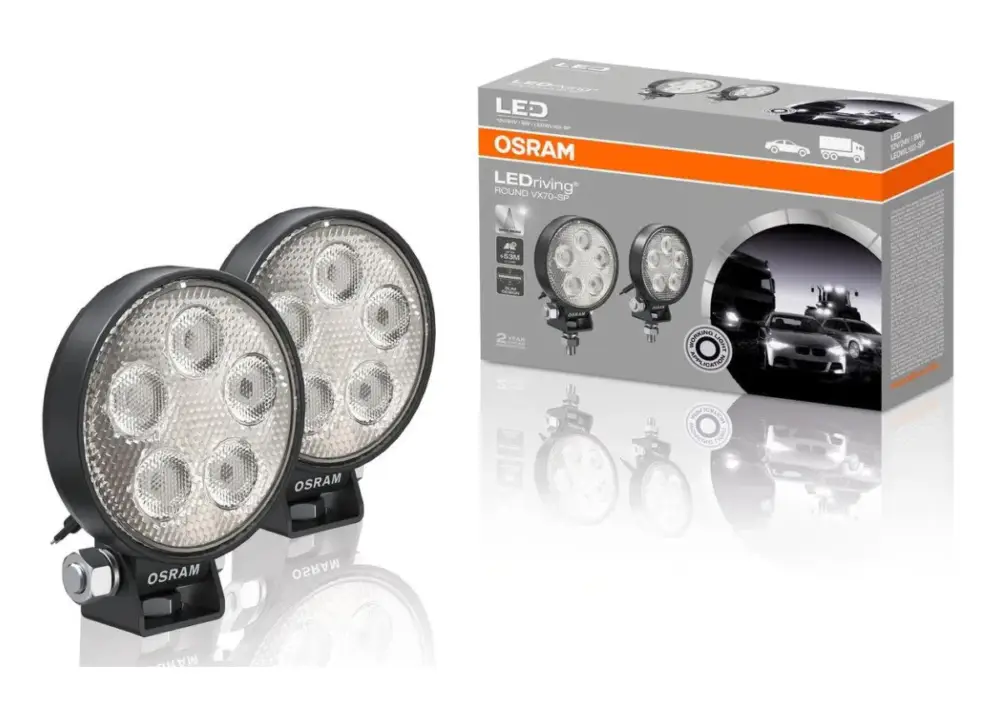 Super Cena OSRAM LED pracovní světlo Round VX70-SP pro automobily a pracovní stroje, 2ks v balení