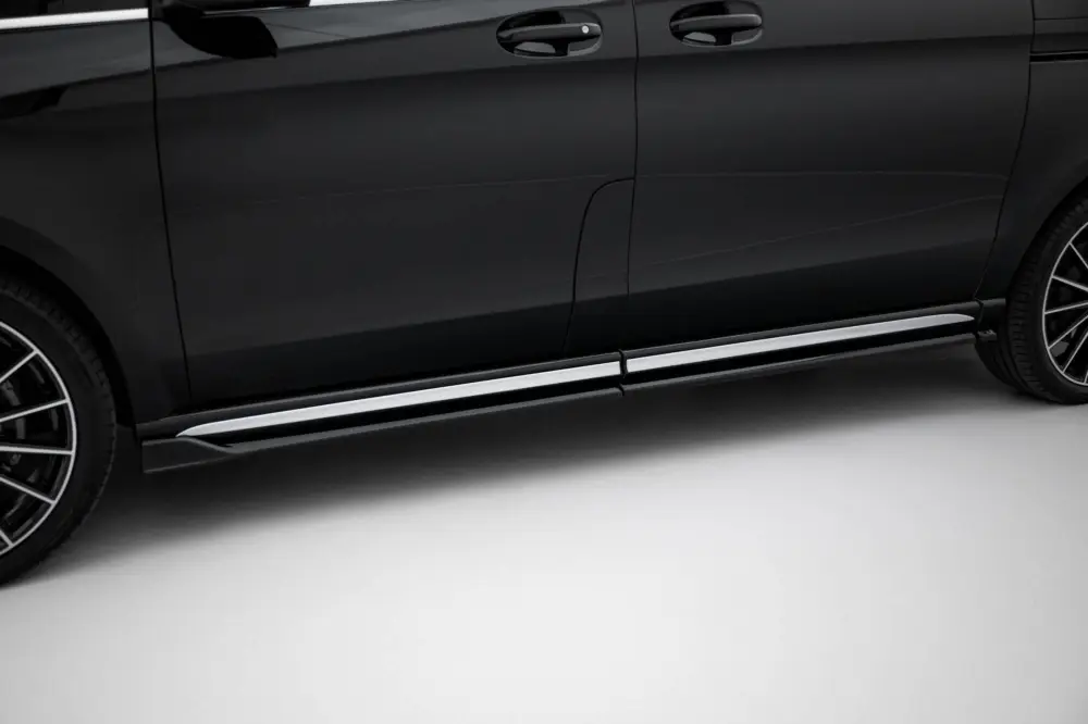 Sleva Maxton Design difuzory pod boční prahy ver.2 pro Mercedes třída V W447, W447 Facelift 2 /AMG-Line, W447F, černý lesklý plast ABS