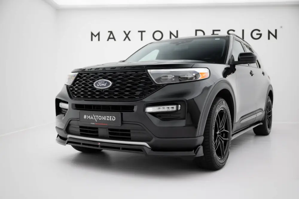 Maxton Design spoiler pod přední nárazník pro Ford Explorer XLT Mk6, černý lesklý plast ABS Bezpečná Platba