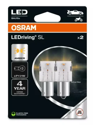 OSRAM LED autožárovky LEDriving SL PY21W, BAU15s oranžová Must-Have