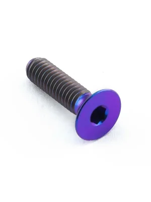 Výprodej Pro-Bolt titanový inbusový šroub se zápustnou hlavou se závitem M4 x 0,70 mm a délkou závitu 12,5 mm, barva opálená fialová