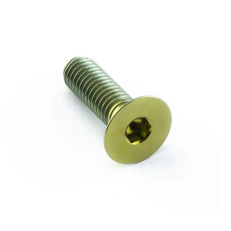 Cenová Bomba Pro-Bolt titanový inbusový šroub se zápustnou hlavou se závitem M6 x 1,00 mm a délkou závitu 16,25 mm, barva zlatá