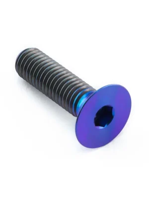 Víkendová Akce Pro-Bolt titanový inbusový šroub se zápustnou hlavou se závitem M8 x 1,25 mm a délkou závitu 25,05 mm, barva opálená fialová