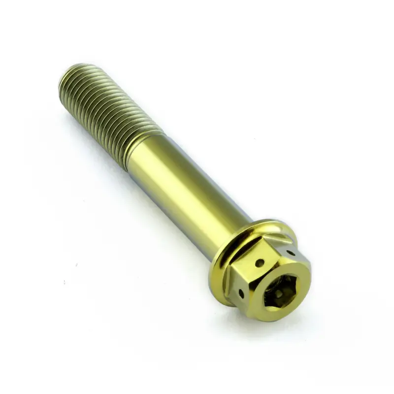 Výhodná Nabídka Pro-Bolt titanový šroub s DualDrive hlavou (šestihran + inbus) se závitem M10 x 1,25 mm a délkou 60 mm, barva zlatá