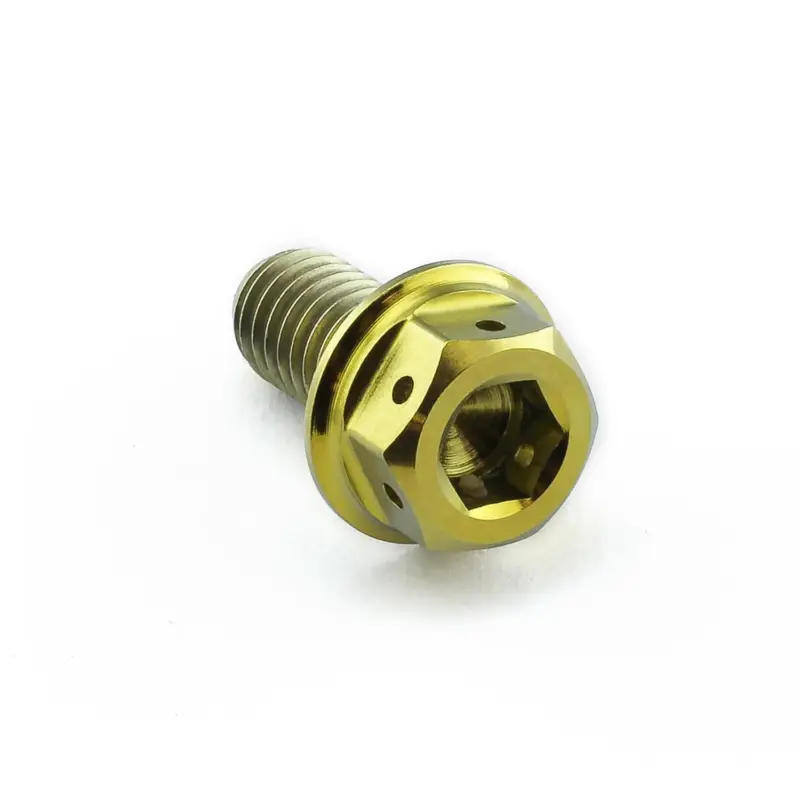 Pro-Bolt titanový šroub s DualDrive hlavou (šestihran + inbus) se závitem M6 x 1,00 mm a délkou 12 mm, barva zlatá Expresní Doručení