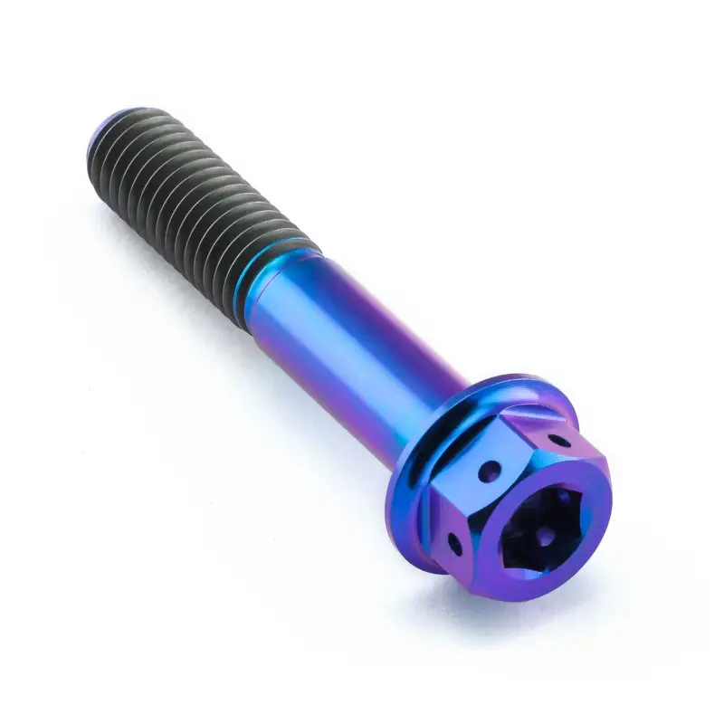 Pro-Bolt titanový šroub s DualDrive hlavou (šestihran + inbus) se závitem M8 x 1,25 mm a délkou 45 mm, barva opálená fialová Levný