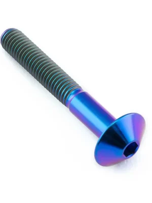 Must-Have Pro-Bolt titanový inbusový šroub s vypouklou hlavou se závitem M5 x 0,80 mm a délkou 35 mm, barva opálená fialová