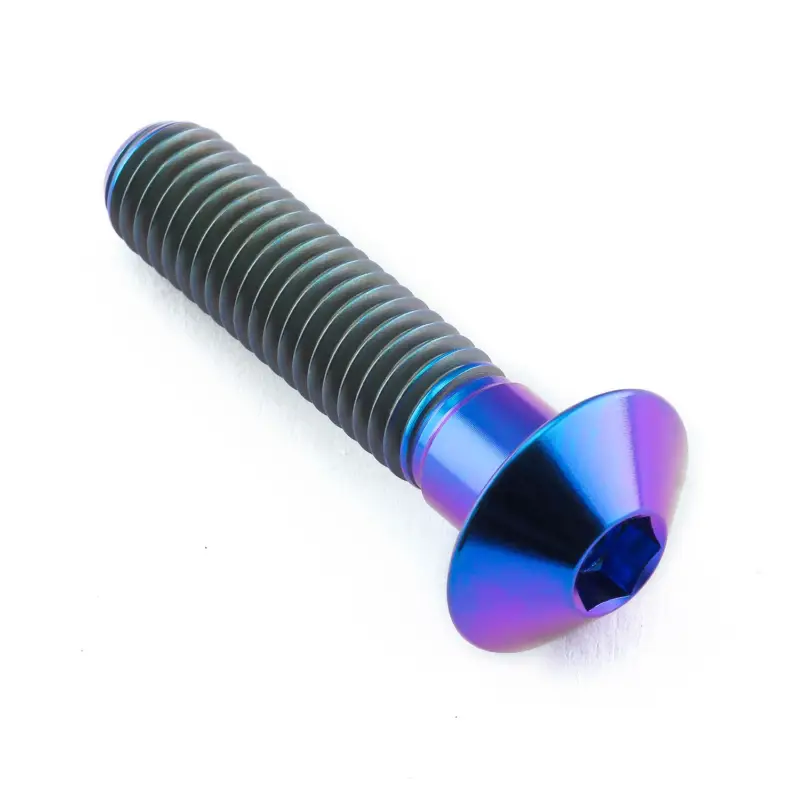 Nejprodávanější Pro-Bolt titanový inbusový šroub s vypouklou hlavou se závitem M8 x 1,25 mm a délkou 35 mm, barva opálená fialová