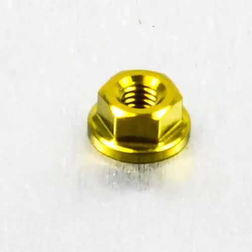 Novinka Pro-Bolt titanová matka se závitem M3 x 0,50 mm, barva zlatá
