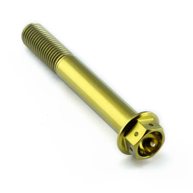 Pro-Bolt titanový šroub s šestihrannou hlavou se závitem M10 x 1,25 mm a délkou 70 mm, barva zlatá Jen Po Omezenou Doba