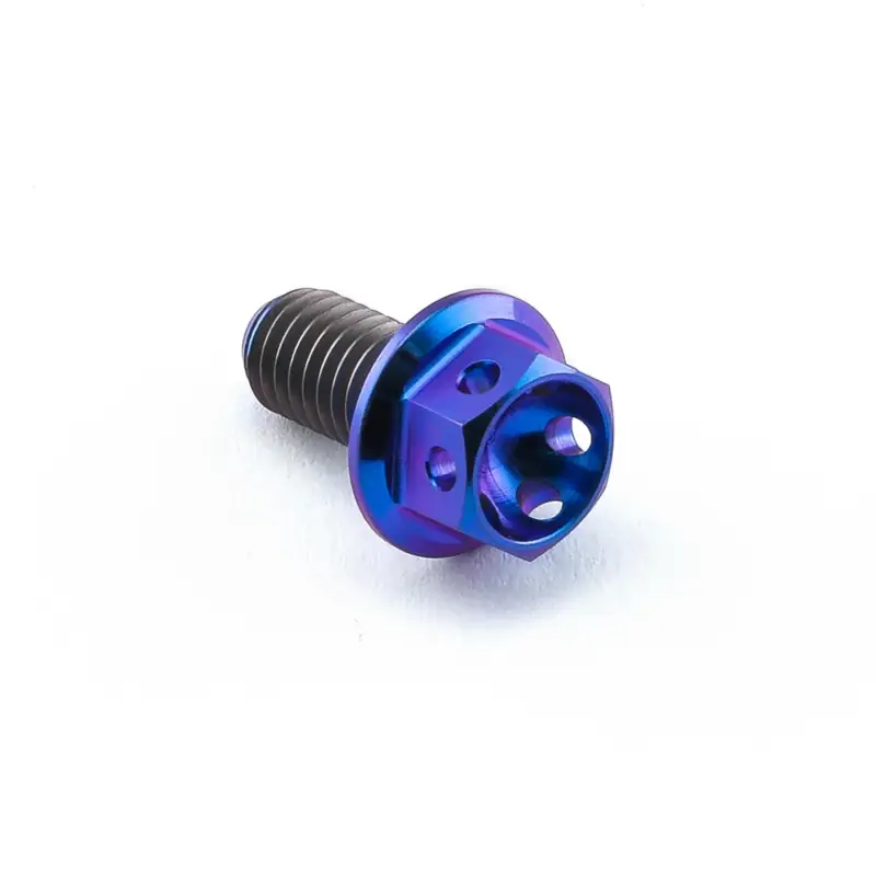 Top Prodej Pro-Bolt titanový šroub s šestihrannou hlavou se závitem M5 x 0,80 mm a délkou 10 mm, barva opálená fialová