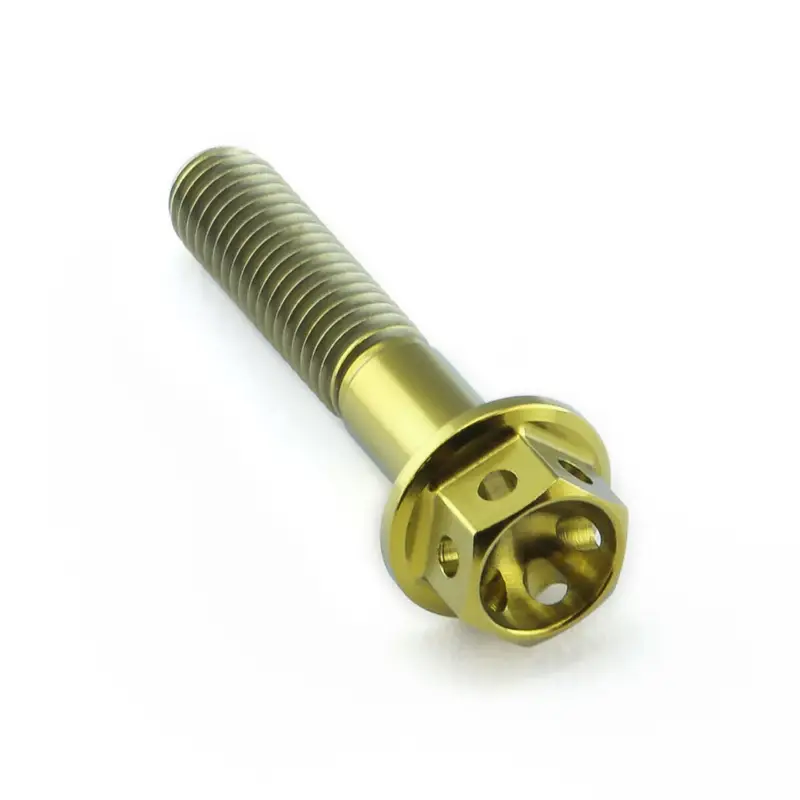 Koupit Online Pro-Bolt titanový šroub s šestihrannou hlavou se závitem M5 x 0,80 mm a délkou 25 mm, barva zlatá