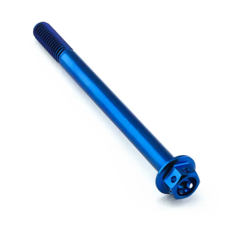 Sezónní Sleva Pro-Bolt titanový šroub s šestihrannou hlavou se závitem M6 x 1,00 mm a délkou 75 mm, barva modrá
