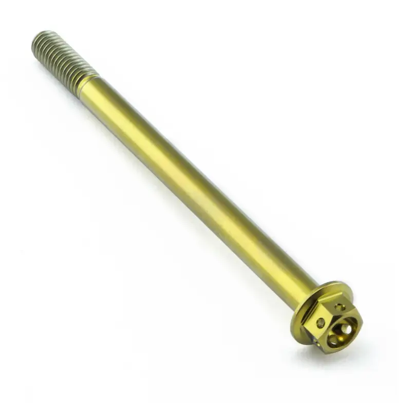 Pro-Bolt titanový šroub s šestihrannou hlavou se závitem M6 x 1,00 mm a délkou 85 mm, barva zlatá Sezónní Sleva